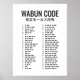 Wabun-koden Japansk Morsekod Poster