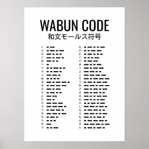 Wabun-koden Japansk Morsekod Poster