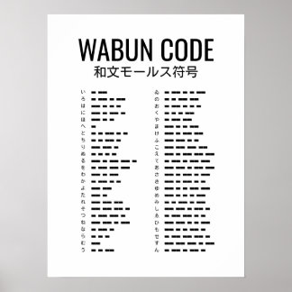Wabun-koden Japansk Morsekod Poster