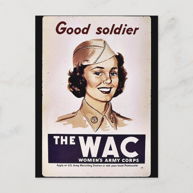 Wac Womens Army Corps Vykort (Framsida)