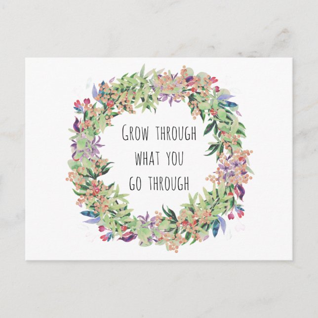 Wachsen Sie durch var Sie durchlaufen Vykort (Framsida)