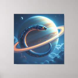 Wächter des Saturn – Die kosmische Schlange Canvastryck