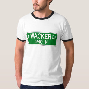 Wacker drev, Chicago, IL-gata undertecknar T-shirt
