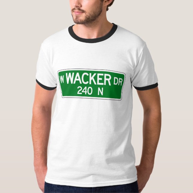 Wacker drev, Chicago, IL-gata undertecknar T-shirt (Framsida)