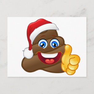 Wacky Brilliant Santa Poop Emoji Helg Vykort