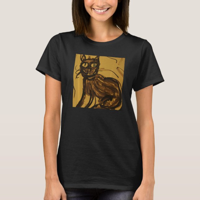 Wacky cat artwork kitten pun t shirt (Framsida)