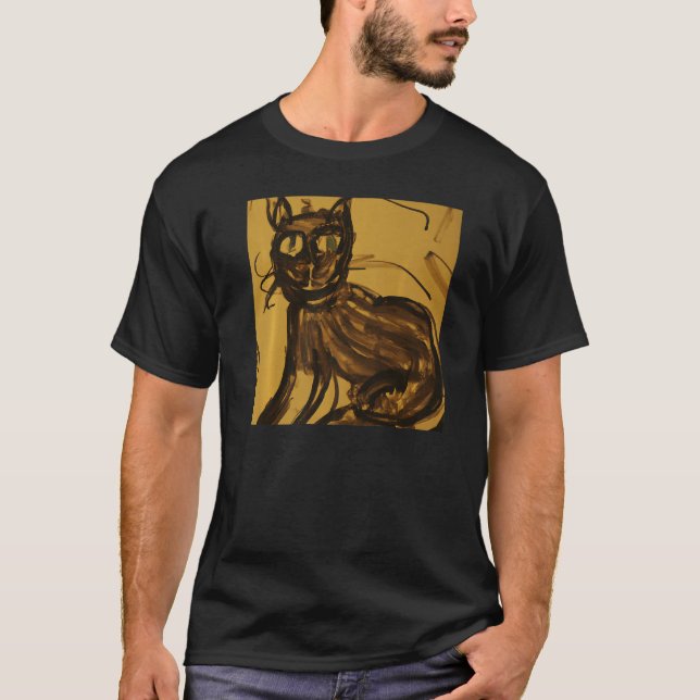 Wacky cat artwork kitten pun t shirt (Framsida)
