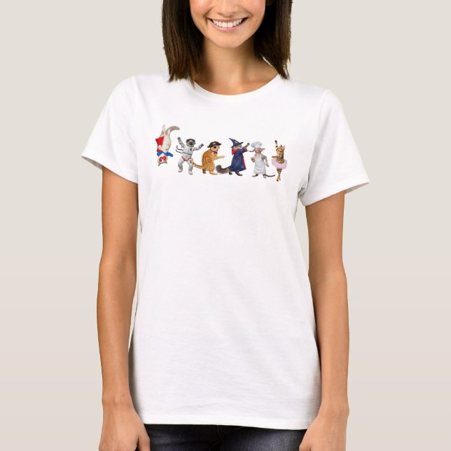 Wacky Cats 3 T Shirt (Framsida)