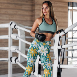 Wacky Daisy Garden Blommigt Patterned | Lagar Leggings