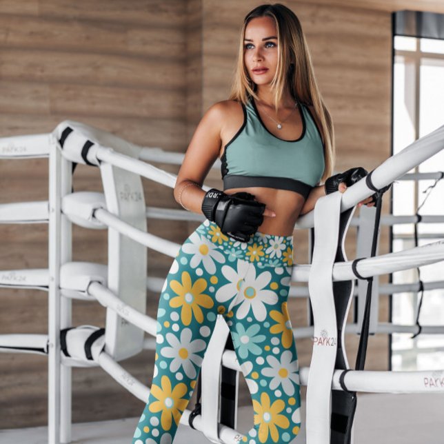Wacky Daisy Garden Blommigt Patterned | Lagar Leggings (Skapare uppladdad)
