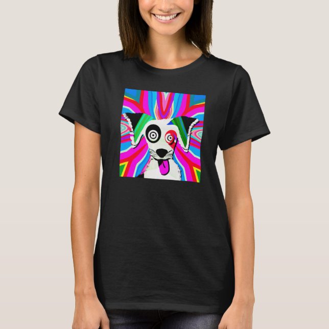 Wacky dog meme cute puppy pup doggy portrait goofy t shirt (Framsida)