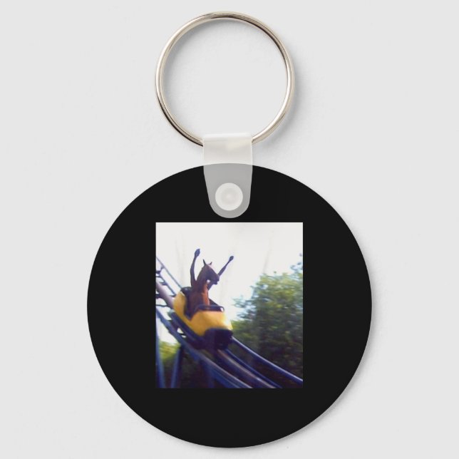 Wacky Horse Riding Roller Coaster Meme Internet Fu Nyckelring (Framsida)