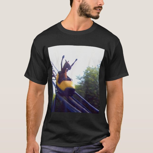 Wacky Horse Riding Roller Coaster Meme Internet Fu T Shirt (Framsida)