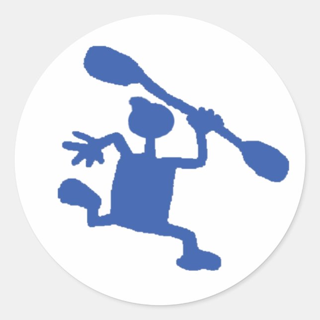 Wacky Kayaker Stickers Runt Klistermärke (Framsida)
