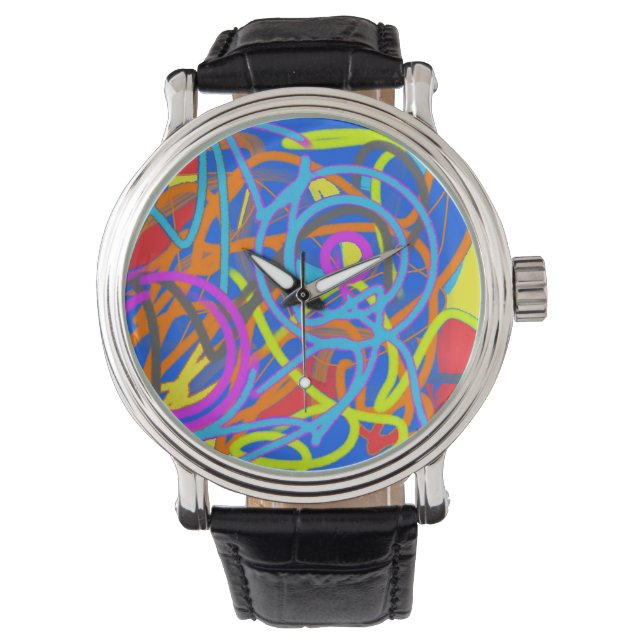 Wacky Paint Store uppifrån och ned Armbandsur (Framsida)