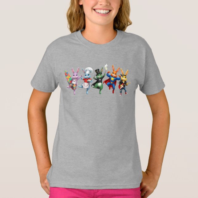 Wacky Rabbits Surfer T Shirt (Framsida)