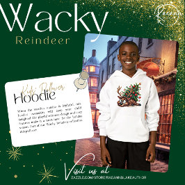 Wacky Reindeer Barn Pullover Hoodie T Shirt