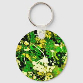 Wacky Retro Blommigt 1 Nyckelring
