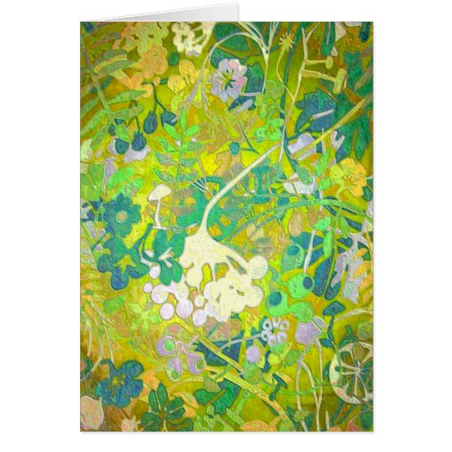 Wacky Retro Blommigt 2 Hälsningskort (Framsidan)