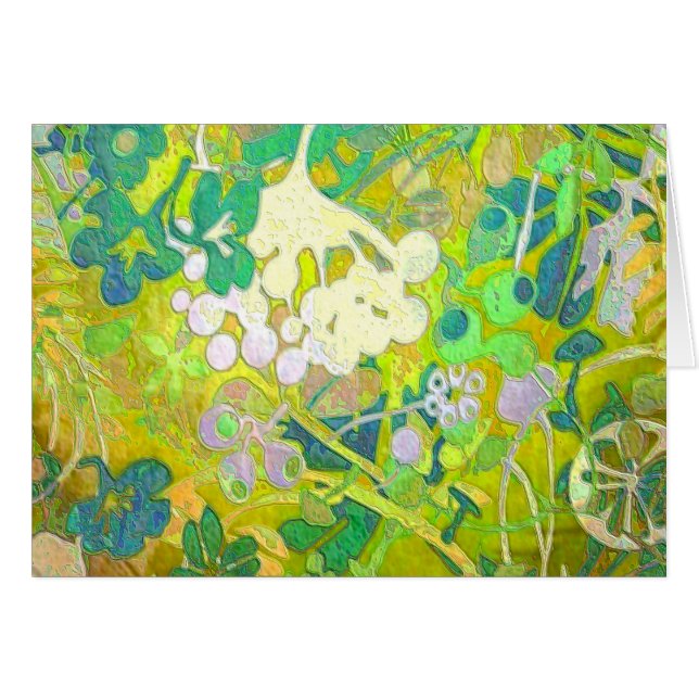 Wacky Retro Blommigt 2 Hälsningskort (Framsidan Horizontal)