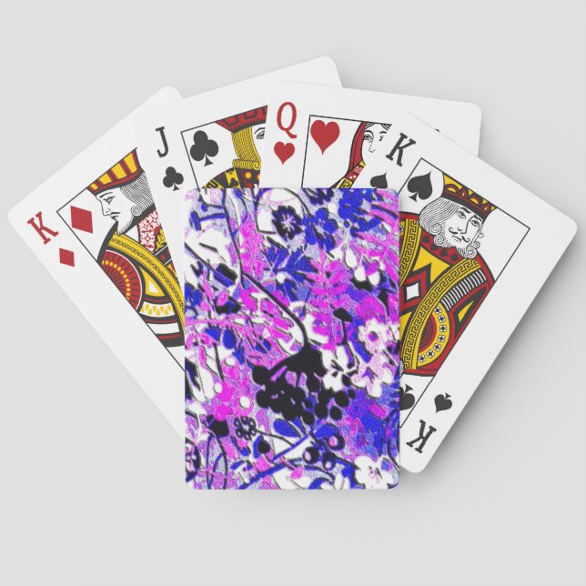 Wacky Retro-Blommigt Kortlek (Baksidan)