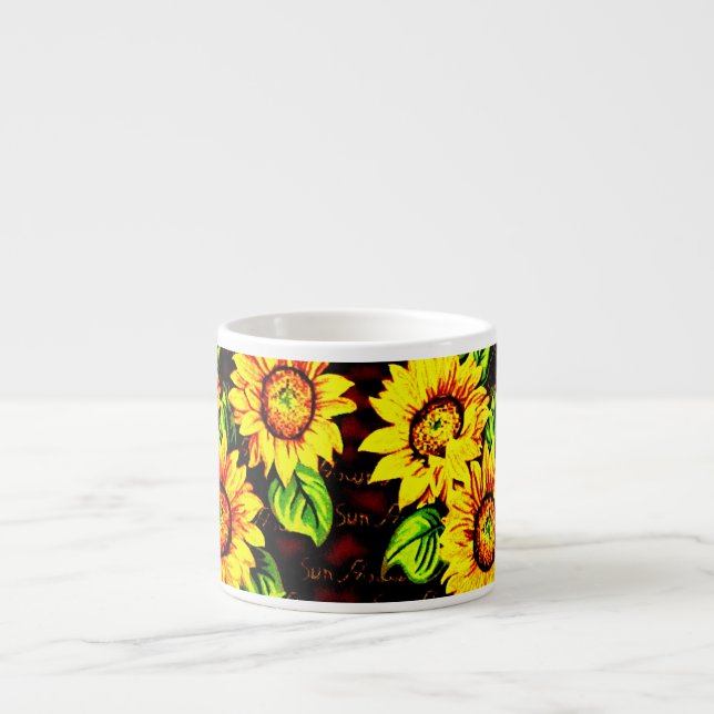 Wacky Sunblommor Espressomugg (Framsidan)