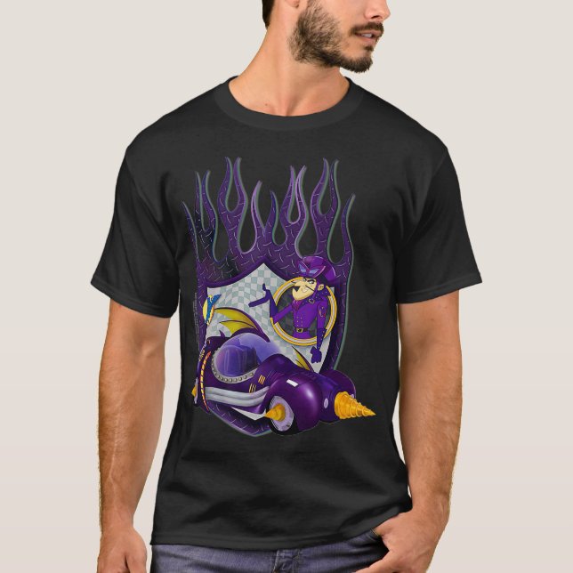 Wacky Tävling Dick Dastarely Elak Maskin Premium  T Shirt (Framsida)