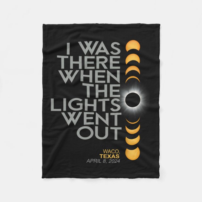 Waco 2024 Solar Eclipse 2024 040824 Eclipse Fleecefilt (Framsidan)