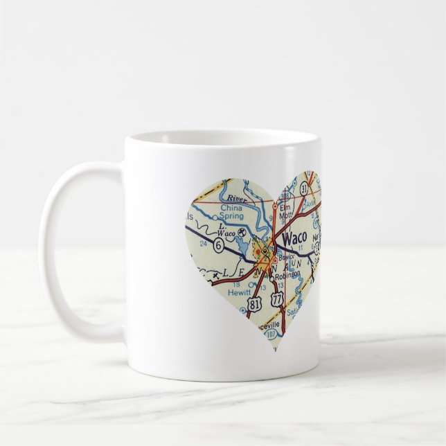 Waco 50's Karta Kaffemugg (Vänster)