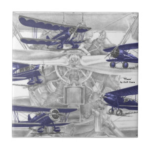 Waco Biplane Kakelplatta