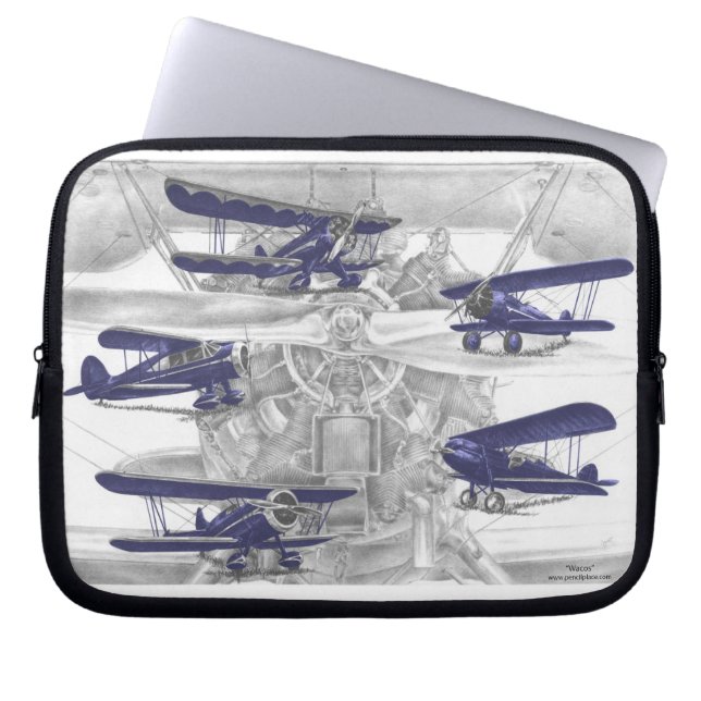 Waco Biplane Laptop Sleeve (Framsidan)