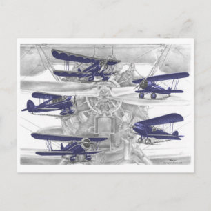 Waco Biplane Vykort
