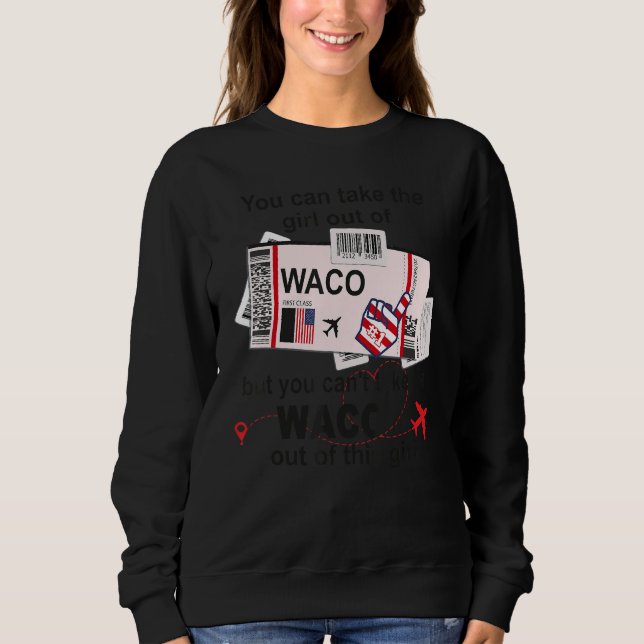 Waco Girl  Waco Boarding Pass T Shirt (Framsida)