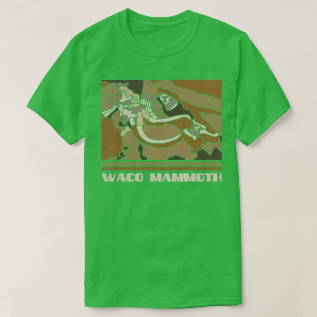 Waco Mammoth National Monument Nature Älskare Vint T Shirt (Design framsida)