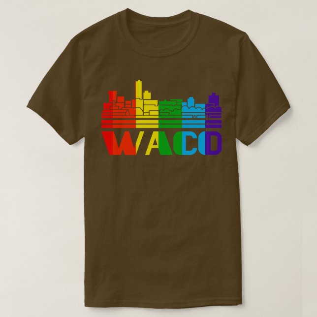 Waco-Pridet Waco LGBT-gåvan av HGBTQ-stöd Tee Pri (Design framsida)