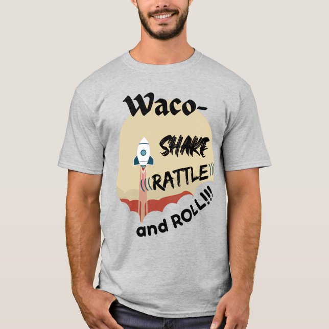 Waco-Shake Rattle och Roll Light Manar T Shirt (Framsida)
