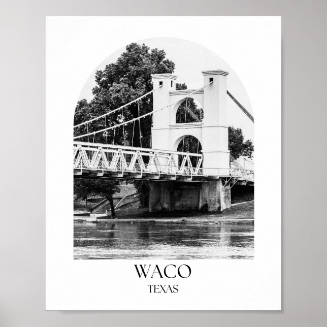 Waco Texas Arch Photo Print Poster (Framsidan)