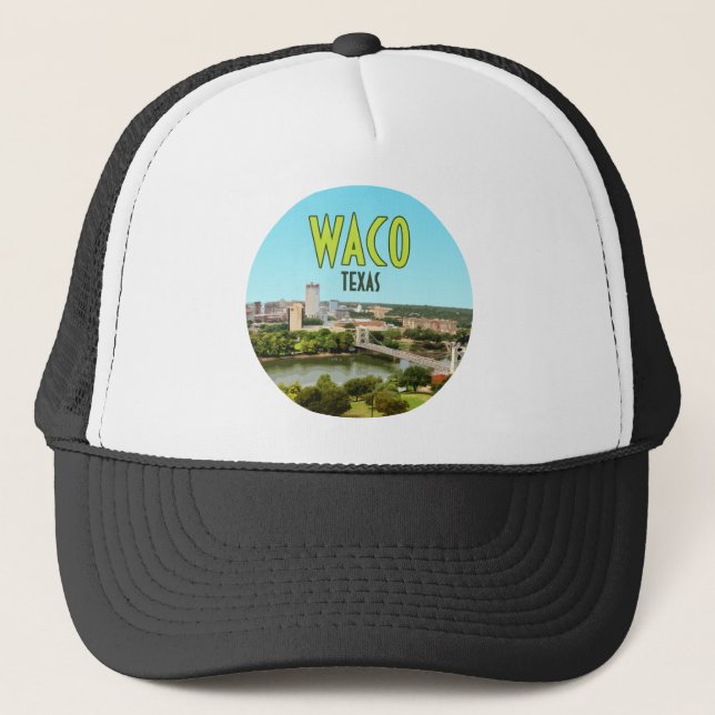 Waco Texas Brazos River Downtown Vintage Keps (Framsida)