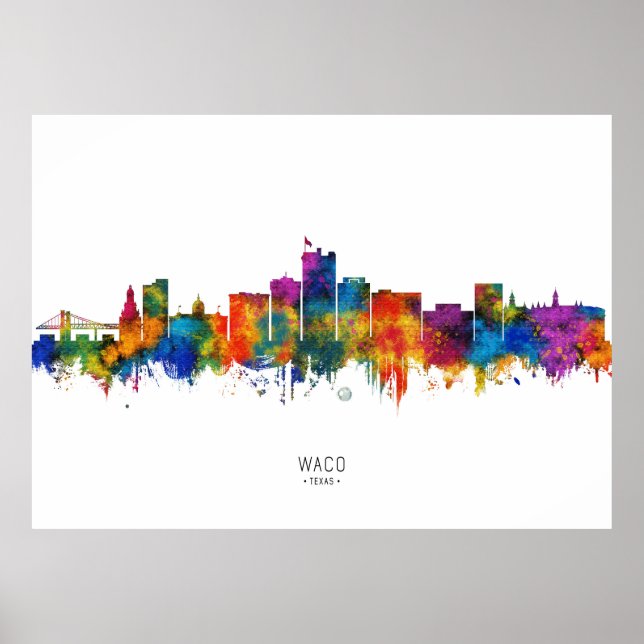 Waco Texas Skyline Poster (Framsidan)