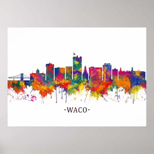 Waco Texas Skyline Poster (Framsidan)