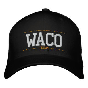 Waco Texas USA Embroied Hats Broderad Keps