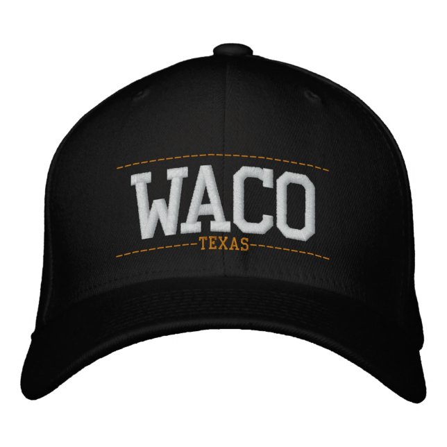 Waco Texas USA Embroied Hats Broderad Keps (Framsida)