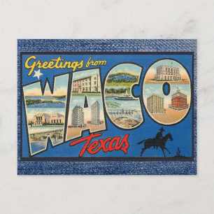 Waco Texas Vintage Resor Postkort Vykort