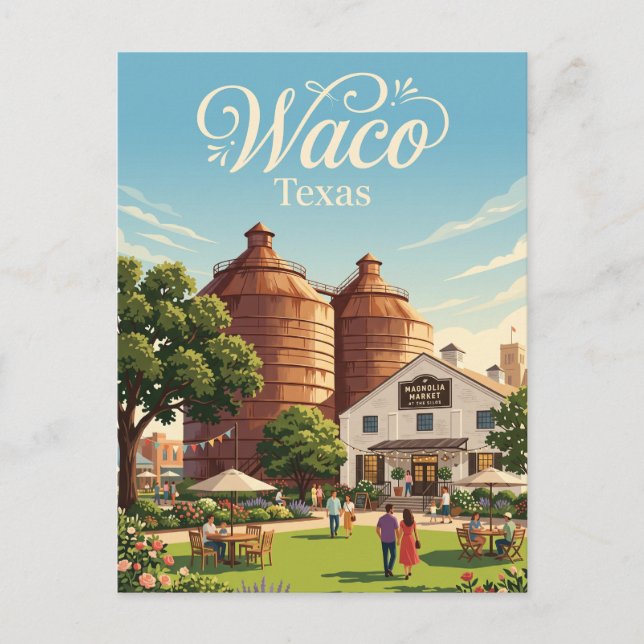 Waco, Texas Vykort (Framsida)