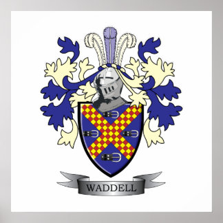 Waddell Family Crest Jackar av Arm Poster