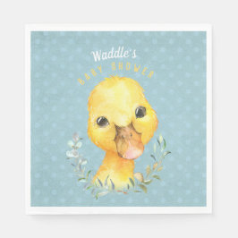 Waddle McQuackers Söta Ank Bebis Shower Pappersservett
