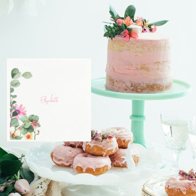 Waddle och Swaddle Ljus rosa Baby Shower Pappersservett (Skapare uppladdad)