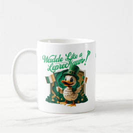Waddle som en Leprechaun" St. Patrick's Day Duckli Kaffemugg
