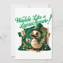 Waddle som en Leprechaun" St. Patrick's Day Party Inbjudningar