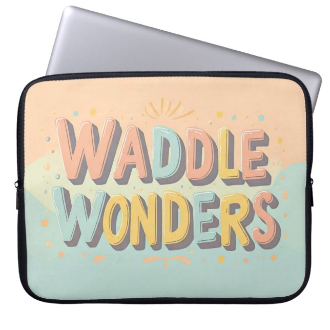 Waddle Wonders Laptop Fodral (Framsidan)